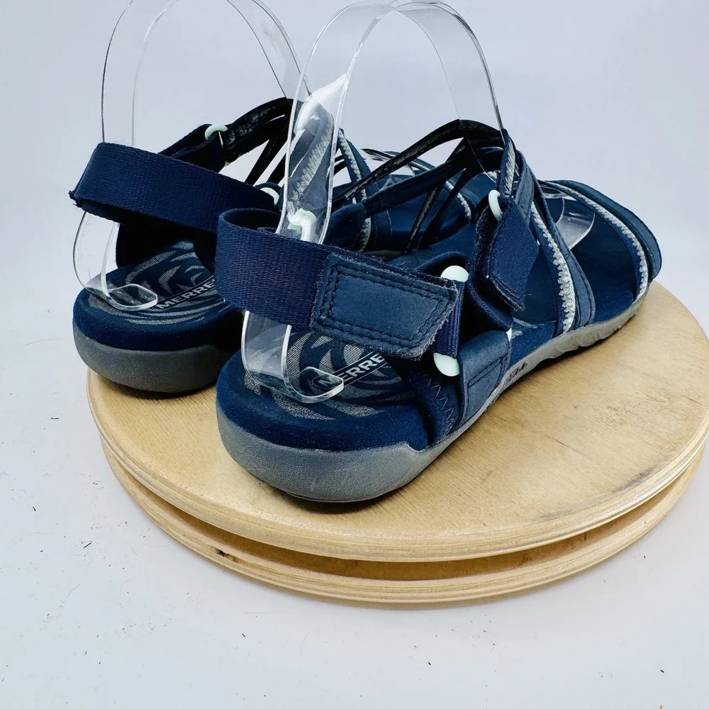 Merrell Terran 3 Cush Lattice Sandals Womens 9 Navy Blue Outdoor Comfort Shoes